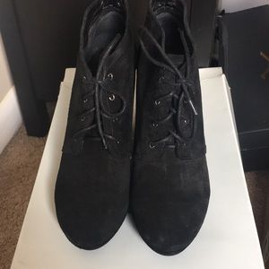 Jessica Simpson Black Wedge Booties